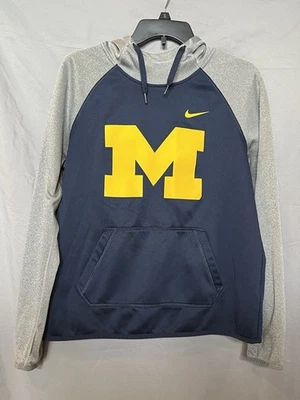 EUC Nike Therma Fit Youth SZ M University of Michigan Gray & Navy Hoodie - Image 1 of 4