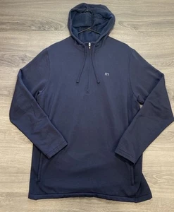 Travis Mathew Golf Hoodie Herren Große L Blau 1/4 Zip Pullover - Bild 1 von 7