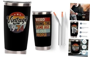 50th Birthday Gifts For her him,vintage 1974 Tumbler Cups,20 oz 50th birthday - Picture 1 of 8