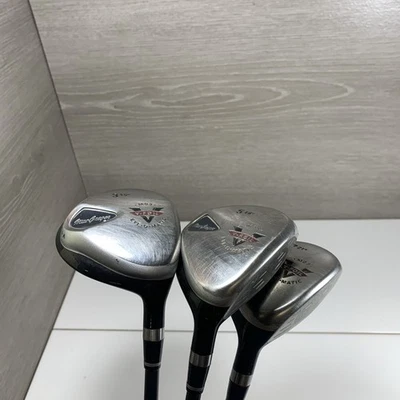 MacGregor M03 MO5 MO7 V-Foil Eye-O-Matic 3-5-7 Woods RH / Stiff Flex Graphite - Image 1 of 4