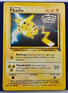 Pokemon Black Star WB First Movie Promo Pikachu 4 NM/NM+ WOTC Free Ship! - Picture 1 of 4