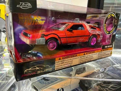Jada Back to the Future Delorean 1/24 Diecast Pink Orange Slips Limited - Image 1 of 4