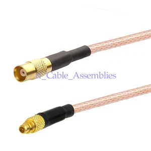 MMCX plug male to MCX female jack adapter RF pigtail Coaxial cable RG178 10cm 4" - Picture 1 of 4