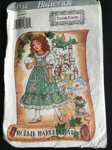 VTG 1990s Butterick 3334 Girls Ruffled Dress Pinafore Mollie Makebelieve 2-6 - Picture 1 of 5