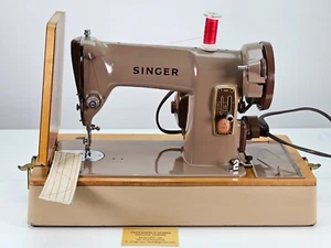Pristine 1962 Singer 185K Sewing Machine, Serviced,for Leather, Fabric, Canvas - Picture 1 of 24