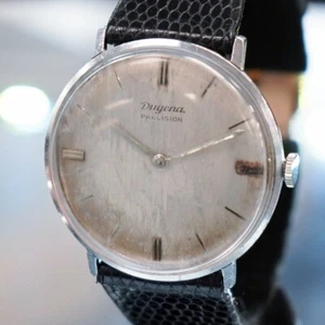 60er Jahre DUGENA Präzisionsuhr 17 Jewels Cal. 280 Jumbo Case Swiss Armbanduhr Vgt - Bild 1 von 14