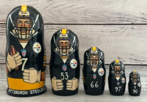 Pittsburgh Steelers Packers Football Sport Doll 6.29" Hand Painted Ukrainian - Picture 1 of 10