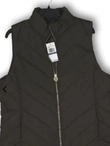 MICHAEL KORS Women’s Sleeveless Vest Size EXTRA LARGE Black w/Gold MSRP $125.00 - Picture 1 of 11