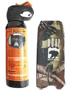 UDAP Pepper Power Bear Spray Repellant w/ Camouflage Camo Holster 