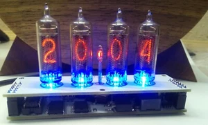 Assembled Nixie tube clock v2.3 IN-16 tube LED backlight, no case - Picture 1 of 2