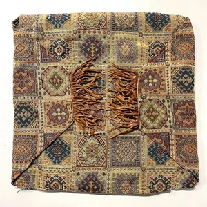 22" Southwestern Tapestry Woven Pillow Cover w/ Fringe  - Picture 1 of 6