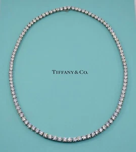 Tiffany & Co Graduado 43.13 Ctw F / If Diamante Platino Collar - Imagen 1 de 8