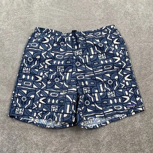 Patagonia Baggies Longs 7" Swim Trunk Shorts Men's Size L Navy Blue White 58035 - Picture 1 of 8