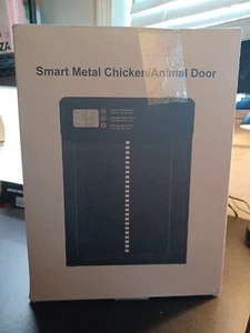 Automatic Smart Metal Chicken/Animal Coop Door With Timer - Black - New - Picture 1 of 2