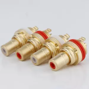 4 STCK. Vergoldete RCA Buchse Stecker HIFI Schale Buchse RCA Buchse - Bild 1 von 8
