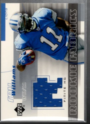 B3539- 2004 Upper Deck Finite HG Rookie Fabrics #RW Roy Williams WR Jersey NM-MT - Image 1 of 2