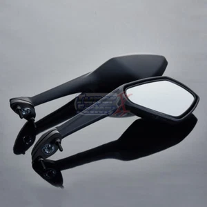FIT Triumph Matt Black Mirrors Set Pair Daytona 675 675R 2013-2019 2014-17 18 - Picture 1 of 4