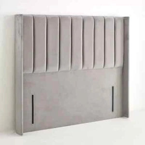 Cabecero diván de pie con alas de panel 4 paneles 54 pulgadas de alto terciopelo de felpa - Imagen 1 de 6