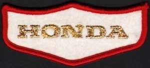 Vintage uniform patch HONDA die cut with gold lettering new old stock n-mint+ - Picture 1 of 2