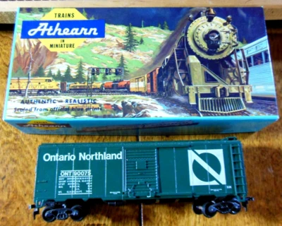 Athearn 1213 HO Scale 40' Steel Boxcar Assembled Kit "Ontario Northland" - Image 1 of 4