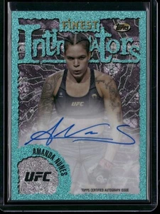 2024 Topps Finest Amanda Nunes "Intimidators" Aqua Glitter SSP – ON-CARD AUTO! - Picture 1 of 2