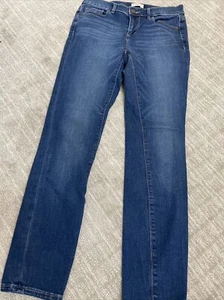 Pantalones de mezclilla ajustados modernos Loft para mujer talla 2 lavado medio - Imagen 1 de 6
