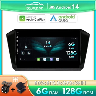 10 pollici 6G+128GB Per VW Passat B8 2015-2019 Android 14 Autoradio Carplay GPS - Immagine 1 di 4