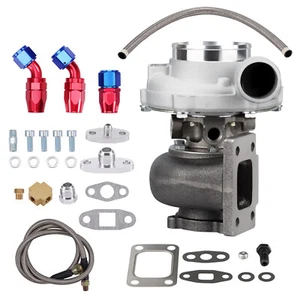 GT3037 T3 Flange 500hp Turbocharger+oil In & Return Line Standard T3 Turbo - Picture 1 of 9