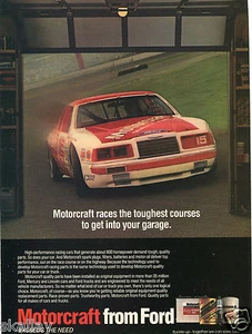 1986 Print Ad of Ford Motorcraft NASCAR #15 Ricky Rudd - Picture 1 of 1