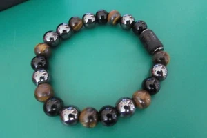 NEW/box unworn Reiki Energy Talisman UROUXI stretch bracelet - tiger eye - Picture 1 of 8