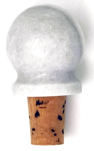 Bottle Stopper Gray Marble Granite Stone Cork Bottom - Picture 1 of 3