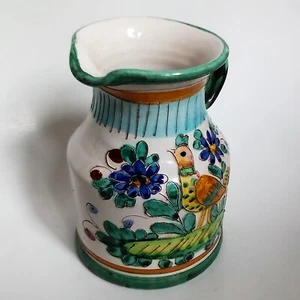Vintage Napcoware Rooster Bucket Pitcher Handmade Hand Painted 6” High - Picture 1 of 7
