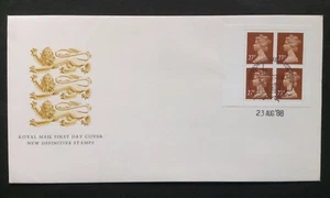 GB 1988 4x27p Definitive Window Booklet on First Day Cover, Windsor S/H/S - Picture 1 of 2