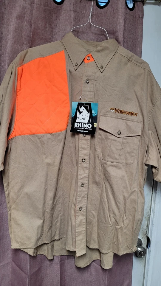 Rhino Whitewater Tan/Blaze Hunting Shirt 2XL New W/tags - Image 1 of 1