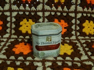 Sir Thomas Lipton English Breakfast Loose Tea Octagon Metal Tin Made in England - Picture 1 of 16