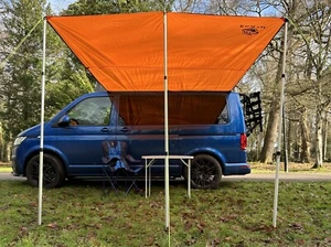 Wohnmobil Wohnwagen Markise Sonnendach von WILD EARTH DELUX SET 2,4mx3m VERBRANNT ORANGE - Bild 1 von 18