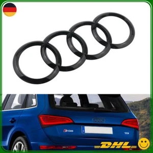 202x72 mm Heckklappe Glänz Schwarz Ringe Emblem für Audi A4 A6 Q5 Q7 - Bild 1 von 7