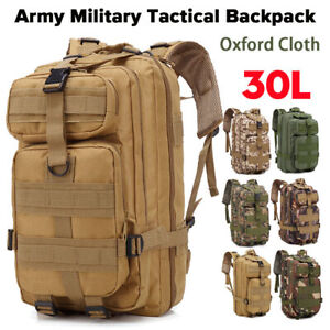 Tactical Army Military Backpack Molle Survival Bug Out Bag Outdoor Rucksack Pack