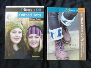 TWENTY TO KNIT KNITTED HATS + TWENY TO MAKE KNITTED BOOT CUFFS NEW IMPERFECT - Picture 1 of 8