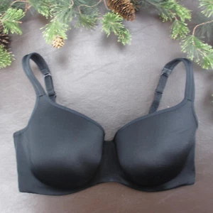 Cacique Bra 40DDD Black Padded Underwire Adjustable Clasp Back - Picture 1 of 10