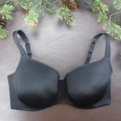 Cacique 胸罩 40DDD 黑色衬垫钢圈可调扣背 — 第 1/4 张图片