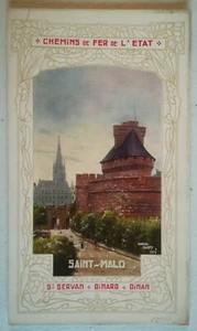 Dépliant publicitaire - Chemins de fer de L'état St-Malo St Servan Dinard Dinan - Bild 1 von 1