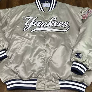Giacca raso vintage starter New York Yankees verde oliva 3XL - Foto 1 di 17