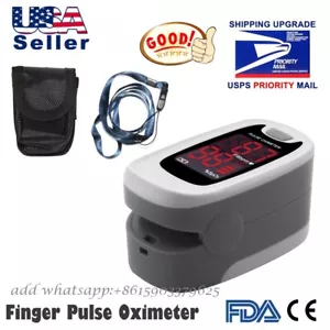 Finger Pulsoximeter Blut Sauerstoffsensor, SpO2 Monitor Herzfrequenz, O2 Meter, USA - Bild 1 von 10