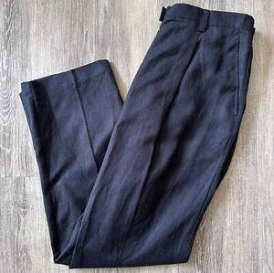 JG Hook Womens Pants 16W Linen Blend Black Ankle Trousers Pockets Lightweight - Picture 1 of 6