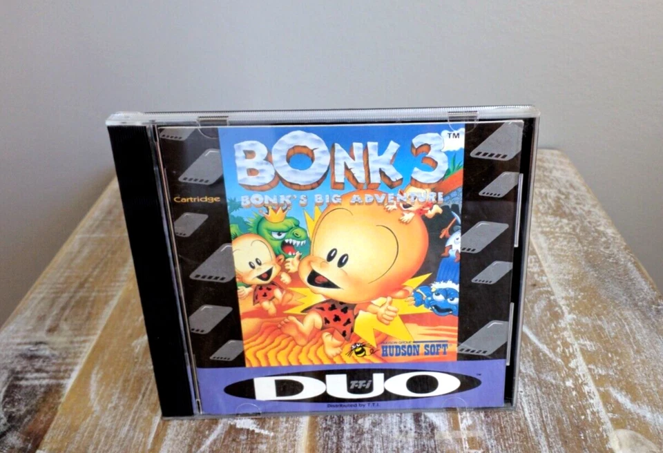 COMPLETE ✹ Bonk 3 ✹ TURBO GRAFX 16 ✹ Turbo Chip Duo Hucard Game ✹ USA Version - Image 1 of 4