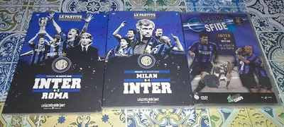 BOX+8 dvd nuovi+cover LEGGENDA INTER 2010 TRIPLETE+3 DVD MILAN/ROMA/DERBY MILAN - Immagine 1 di 4