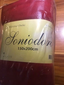 Soniodoro Soft Mikrofaserdecke Bordeaux 150/200 Neu Wohndecke - Bild 1 von 2