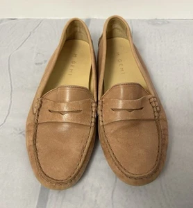 M. Gemi Pastoso Women’s Driving Loafers Leather Italian Size 38.5 EU 8 US Tan - Picture 1 of 12