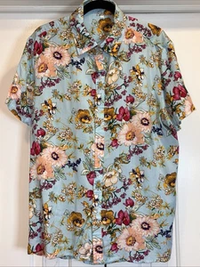 Camicia hawaiana uomo Lyinloo bottoni manica corta colletto spiaggia viaggio festa - Foto 1 di 22